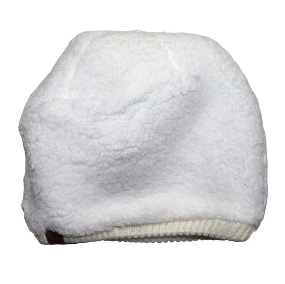 NWT Women's Timberland Knit Fair Isle Pom Pom Fleece Beanie - Picture 6 of 10